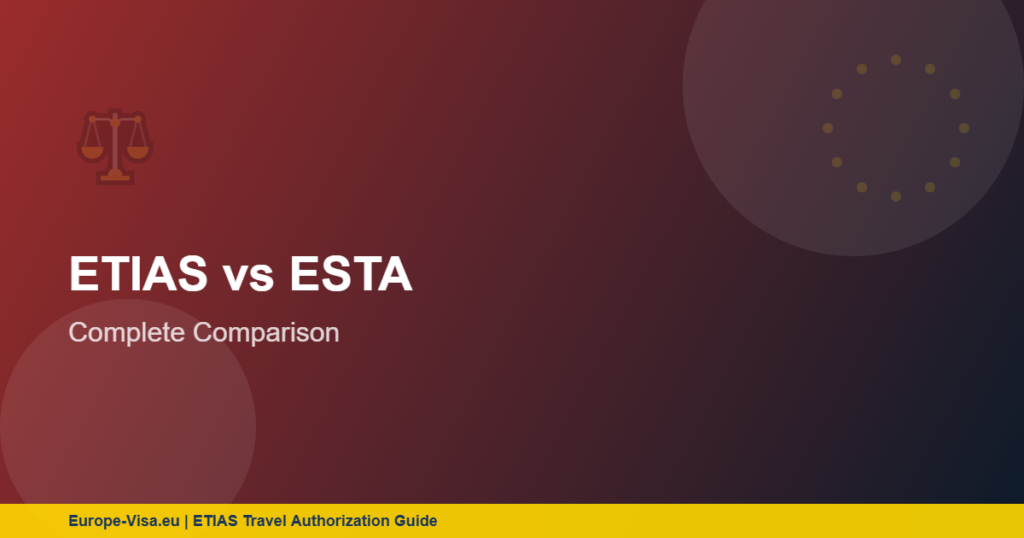 ETIAS versus UK ETA comparison chart for travelers