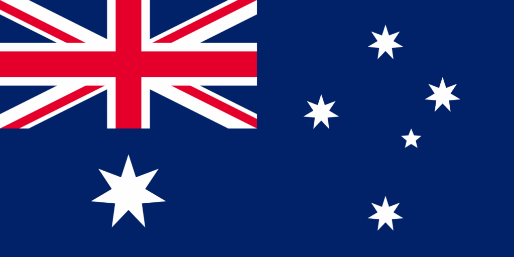 Flag of Australia - ETIAS travel authorization for Australia citizens visiting Europe