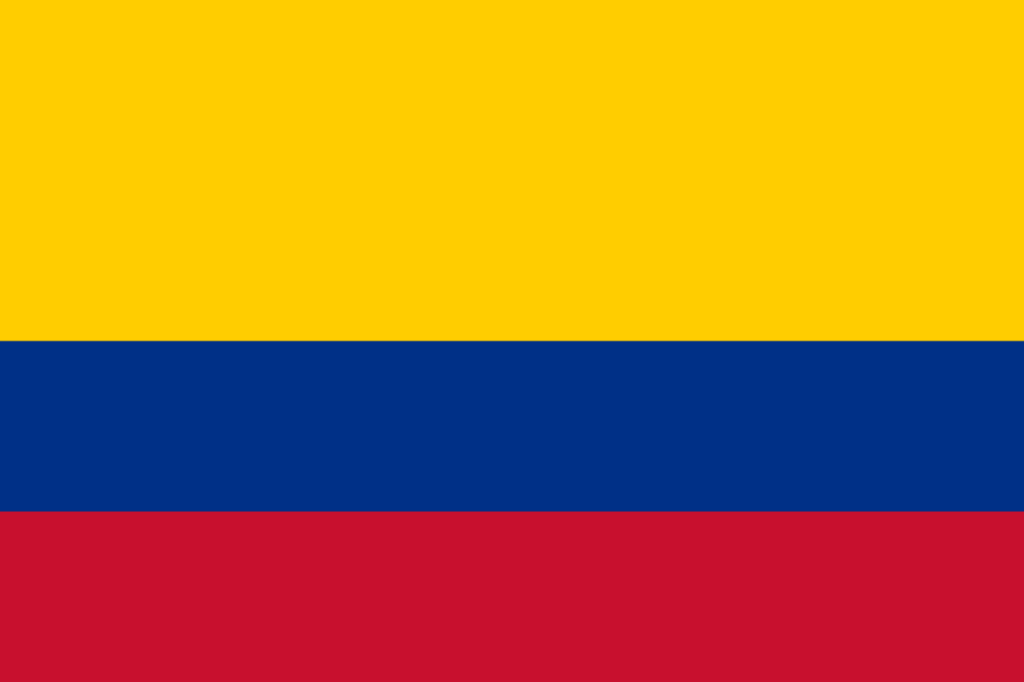 Flag of Colombia - ETIAS travel authorization for Colombia citizens visiting Europe