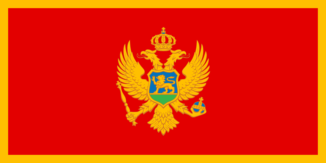 Flag of Montenegro - ETIAS travel authorization for Montenegro citizens visiting Europe