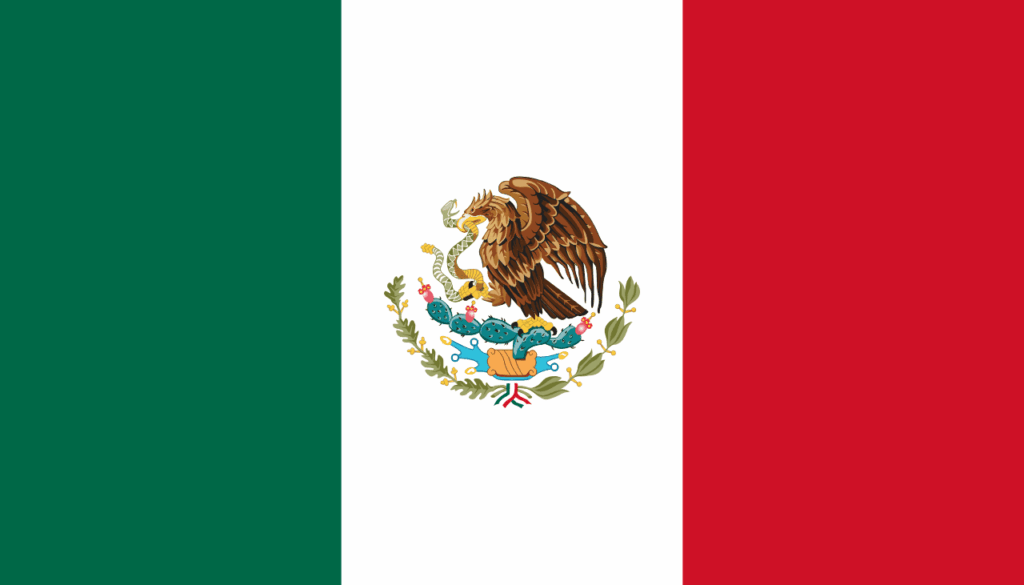 Flag of Mexico - ETIAS travel authorization for Mexico citizens visiting Europe
