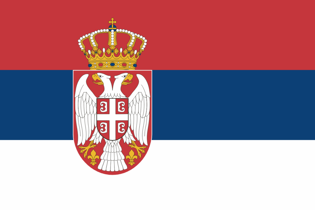 Flag of Serbia - ETIAS travel authorization for Serbia citizens visiting Europe