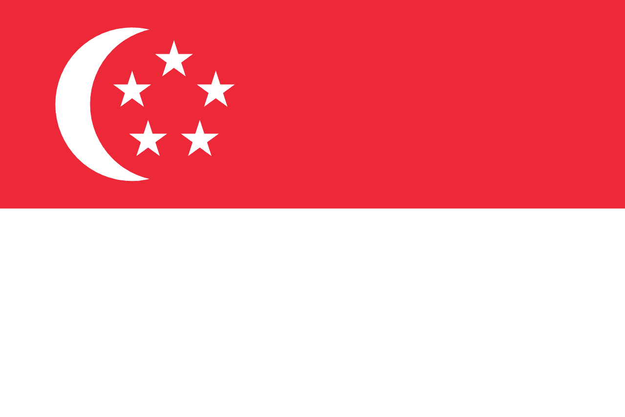 Bendera Singapura - Kebenaran perjalanan ETIAS untuk warganegara Singapura yang melawat Eropah