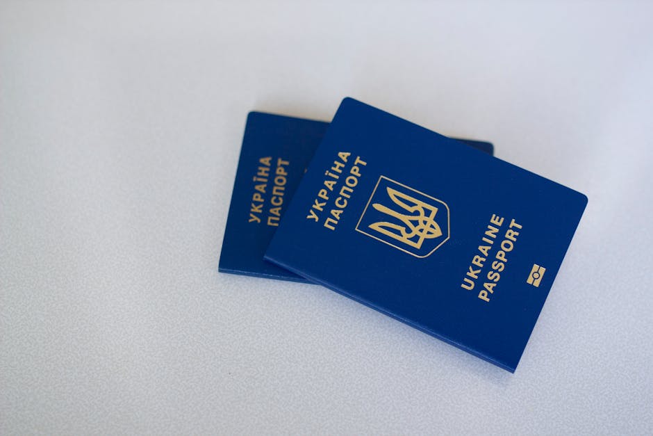 Close-up of a biometric passport data page
