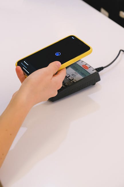 Smartphone showing a mobile wallet payment