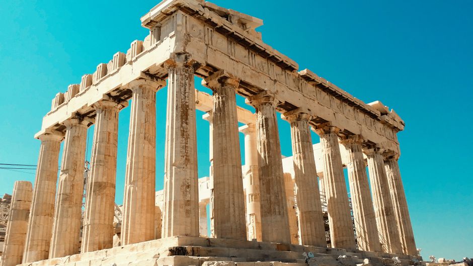 ETIAS for Athens guide showing the Acropolis and Parthenon