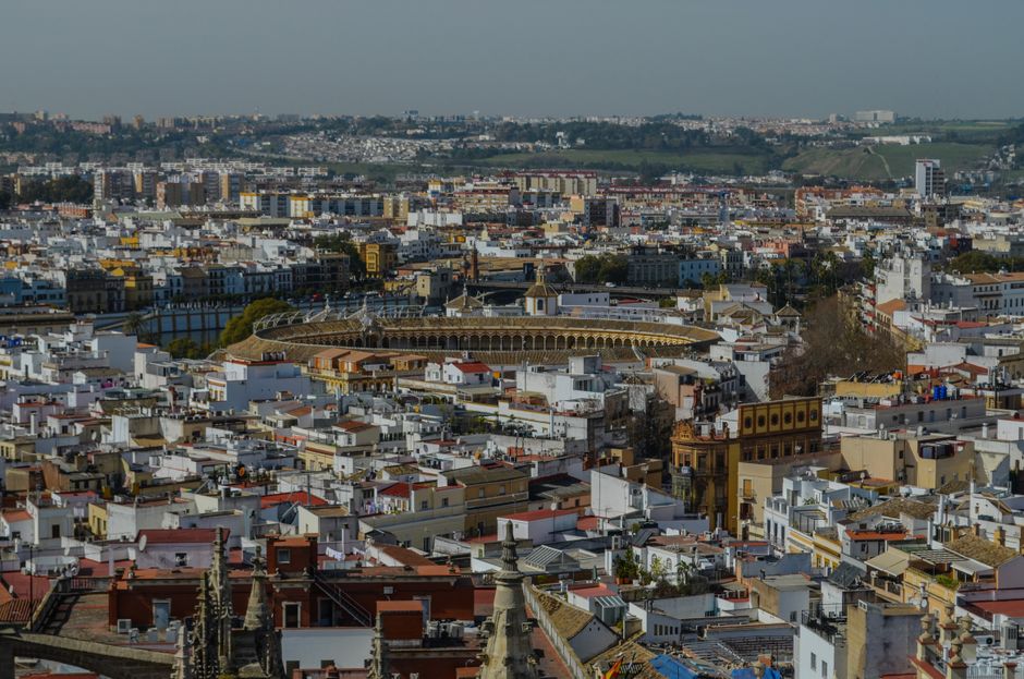 Seville Alcazar palace gardens visited by tourists after ETIAS approval